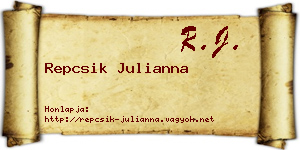 Repcsik Julianna névjegykártya
